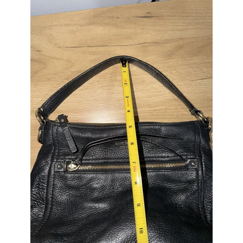 Kate Spade Michaela Chester Street Shoulder Bag Black Pebbled Leather Tassel M